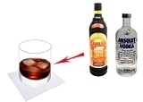 Black RussianPreparation: Stirring vodka with coffee liqueur