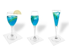 Different Blue Champagne decorations