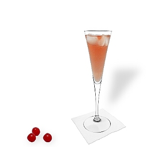 Kir Royal you serve in champagne or wine glasses without decoration.