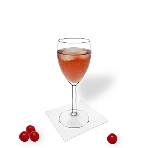 Kir you serve in champagne or wine glasses without decoration.