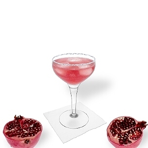 Another great option for Pomegranate Margarita, a cocktail saucer.