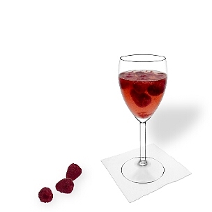 All kind of wine glasses are ideal for Raspberry punch.
