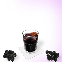 Red wine Coke in a tumbler glass.