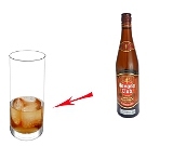 Rum and CokePreparation: Rum and ice cubes