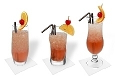 Different Singapore Sling decorations