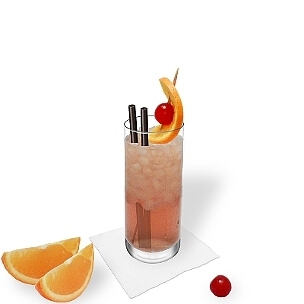 Long-drink glass are the most common way of presenting Singapore Sling.