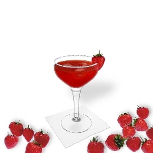 Another great option for Strawberry Margarita, a cocktail saucer.
