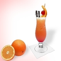 Tequila Sunrise in a long-drink glass.